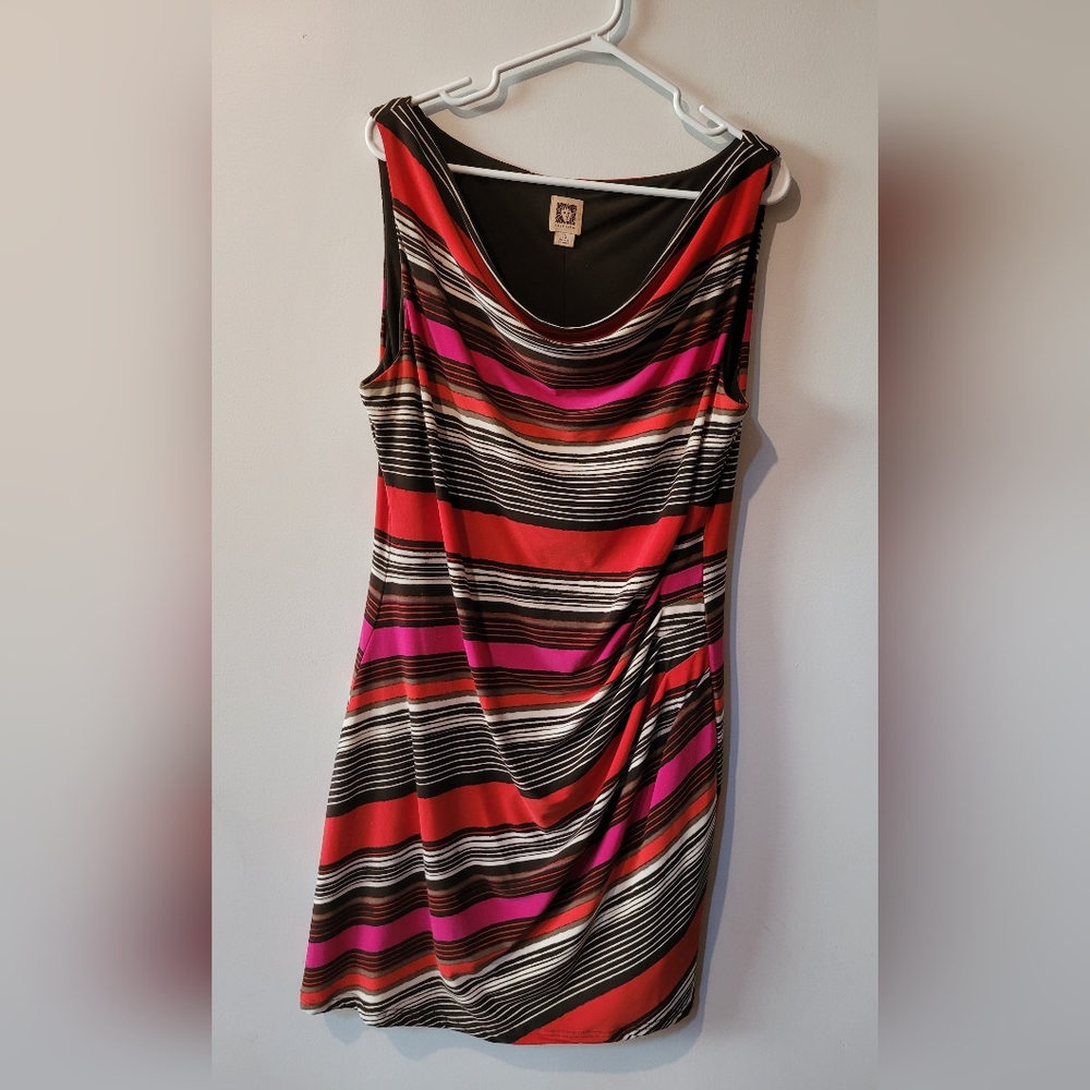 ANNE KLIEN STRIPED DRESS PLUS 16 OFFICE ATTIRE